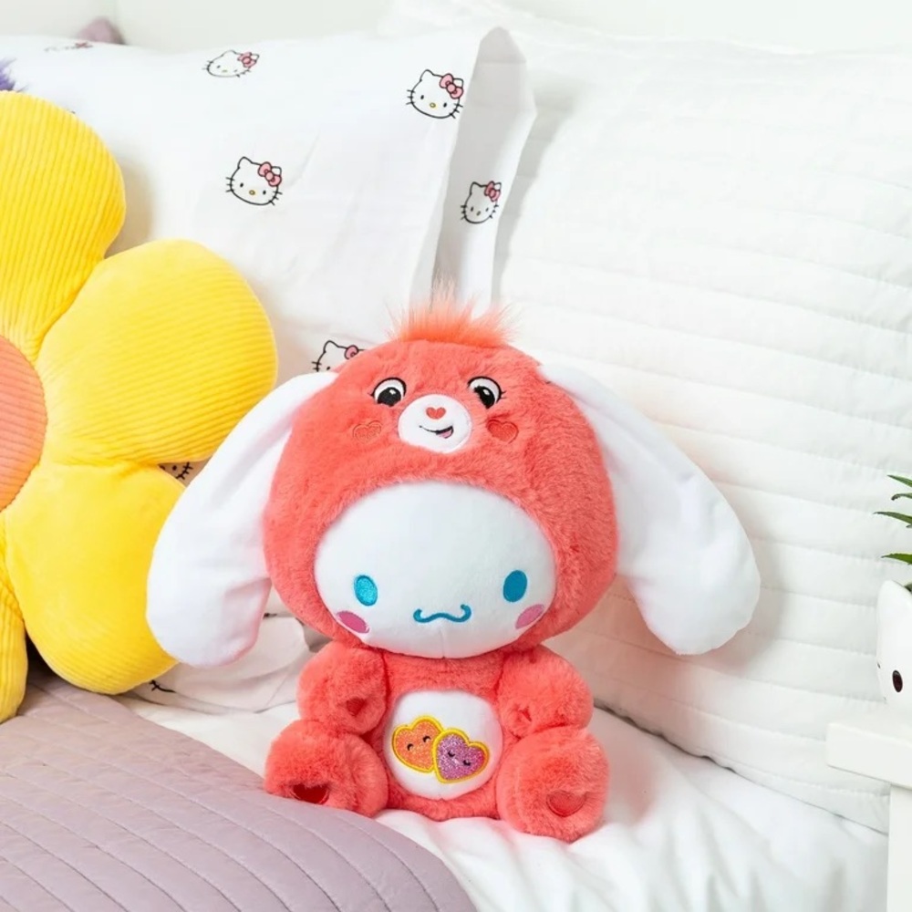 Care Bears x Hello Kitty , Cinnamoroll as Love-a-Lot Bear, 10" Collectible Plush